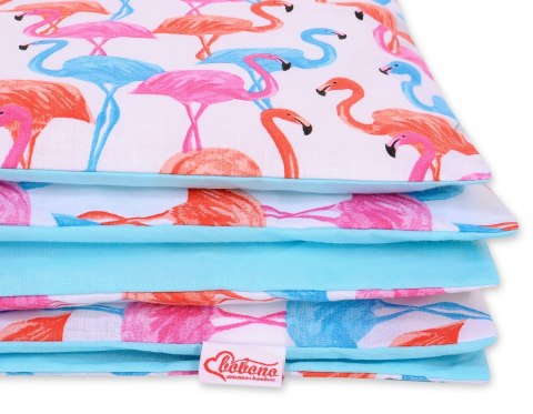 Bobono Dwustronna pościel dla dzieci 2-częściowa bawełniana 140x200 Junior -flamingi