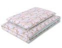 Bobono Dwustronna pościel dla dzieci 2-częściowa bawełniana - beżowe listki