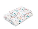 Bobono Komplet pościeli dla niemowląt z wypełnieniem 2-cz 75x100cm NEWBORN - misie niebieskie
