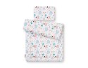 Bobono Komplet pościeli dla niemowląt z wypełnieniem 2-cz 75x100cm NEWBORN - misie niebieskie