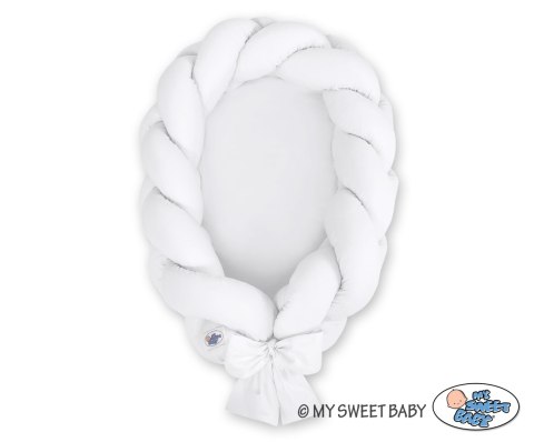 My Sweet Baby Kokon niemowlęcy pleciony 2 w 1 - biały
