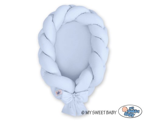 My Sweet Baby Kokon niemowlęcy pleciony 2 w 1- niebieski