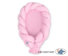 My Sweet Baby Kokon niemowlęcy pleciony 2 w 1 - różowy