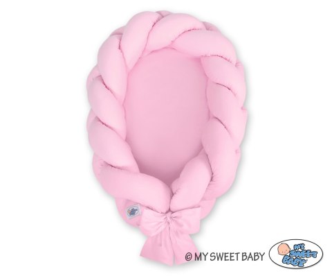 My Sweet Baby Kokon niemowlęcy pleciony 2 w 1 - różowy