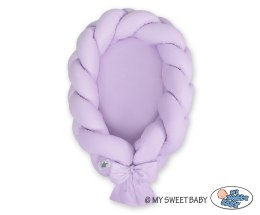 My Sweet Baby Kokon niemowlęcy pleciony 2w 1 - fioletowy