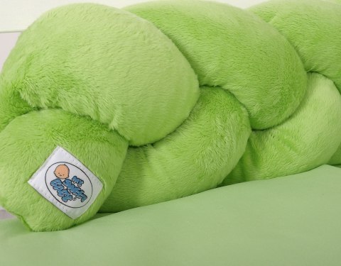 My Sweet Baby Ochraniacz warkocz pleciony MINKY do łóżeczka 180cm - zielony
