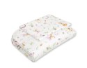 Bobono Komplet pościeli dla niemowląt z wypełnieniem 2-cz 75x100cm NEWBORN - leśna delikatność