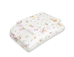 Bobono Komplet pościeli dla niemowląt z wypełnieniem 2-cz 75x100cm NEWBORN - leśna delikatność
