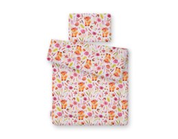 Bobono Komplet pościeli dla niemowląt z wypełnieniem 2-cz 75x100cm NEWBORN - lisek w wianku