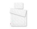 Bobono Komplet pościeli dla niemowląt z wypełnieniem 2-cz 75x100cm NEWBORN - mini gwiazdki szare