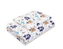 Bobono Komplet pościeli dla niemowląt z wypełnieniem 2-cz 75x100cm NEWBORN - misie granatowe