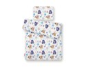 Bobono Komplet pościeli dla niemowląt z wypełnieniem 2-cz 75x100cm NEWBORN - misie granatowe