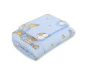 Bobono Komplet pościeli dla niemowląt z wypełnieniem 2-cz 75x100cm NEWBORN - misie w chmurkach niebieskie