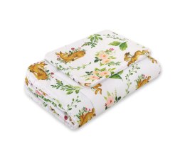 Bobono Komplet pościeli dla niemowląt z wypełnieniem 2-cz 75x100cm NEWBORN - w lesie