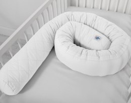 My Sweet Baby 2w1 - Kokon niemowlęcy pikowany - ochraniacz wąż - biały