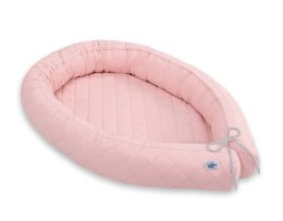 My Sweet Baby 2w1 - Kokon niemowlęcy pikowany - ochraniacz wąż - brudny róż