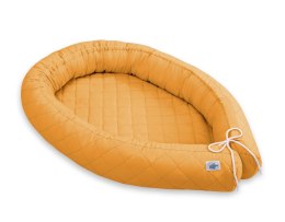 My Sweet Baby 2w1 - Kokon niemowlęcy pikowany - ochraniacz wąż - musztardowy