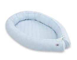 My Sweet Baby 2w1 - Kokon niemowlęcy pikowany - ochraniacz wąż - niebieski