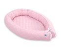 My Sweet Baby 2w1 - Kokon niemowlęcy pikowany - ochraniacz wąż - różowy