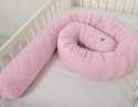 My Sweet Baby 2w1 - Kokon niemowlęcy pikowany - ochraniacz wąż - różowy