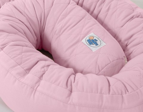 My Sweet Baby 2w1 - Kokon niemowlęcy pikowany - ochraniacz wąż - różowy