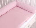My Sweet Baby 2w1 - Kokon niemowlęcy pikowany - ochraniacz wąż - różowy