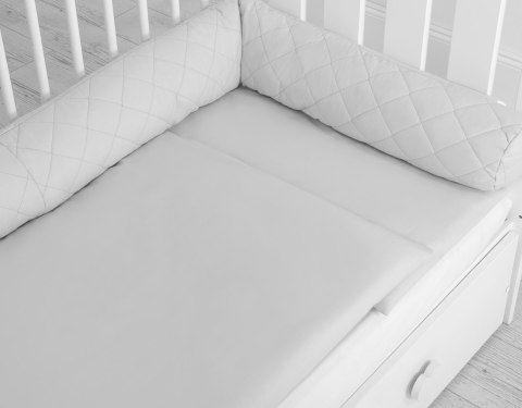 My Sweet Baby 2w1 - Kokon niemowlęcy pikowany - ochraniacz wąż - szary