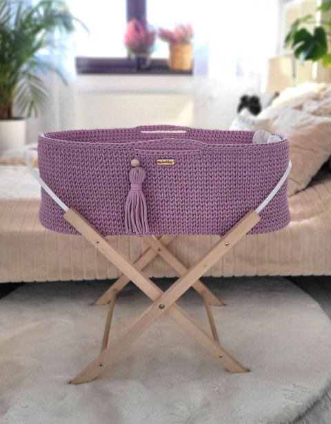 My Sweet Baby Kosz Mojżesza BOHO Handmade ze stojakiem - lawenda