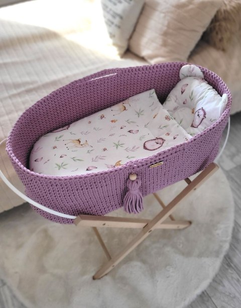 My Sweet Baby Kosz Mojżesza BOHO Handmade ze stojakiem - lawenda
