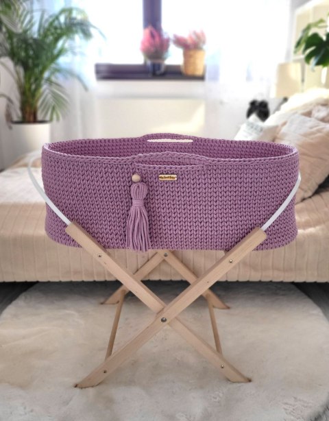 My Sweet Baby Kosz Mojżesza BOHO Handmade ze stojakiem - lawenda