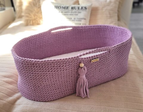 My Sweet Baby Kosz Mojżesza BOHO Handmade ze stojakiem - lawenda