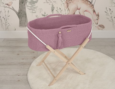 My Sweet Baby Kosz Mojżesza BOHO Handmade ze stojakiem - lawenda