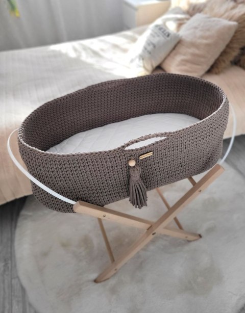 My Sweet Baby Kosz Mojżesza BOHO Handmade ze stojakiem - mocca
