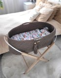 My Sweet Baby Kosz Mojżesza BOHO Handmade ze stojakiem - mocca