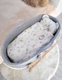 My Sweet Baby Kosz Mojżesza BOHO Handmade ze stojakiem - szary