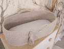 My Sweet Baby Kosz Mojżesza BOHO bawełniany Handmade z materacykiem - jasny beżowy