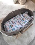 My Sweet Baby Kosz Mojżesza BOHO bawełniany Handmade z materacykiem - mocca