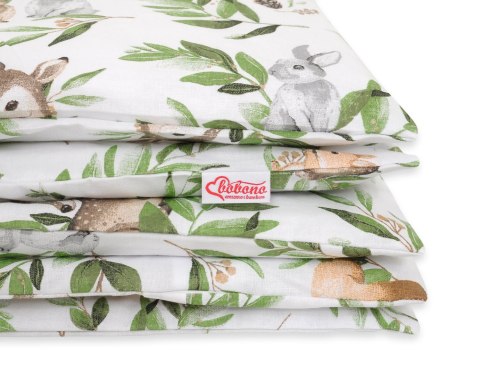Bobono Pościel dla dzieci 2-częściowa bawełniana 120x90 cm - woodland green