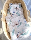 My Sweet Baby Kołderka z wypełnieniem i poduszka profilowana Miś - zestaw 2cz. - Blue birds