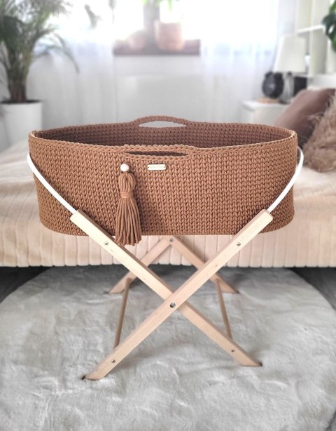 My Sweet Baby Kosz Mojżesza BOHO Handmade ze stojakiem - caramel