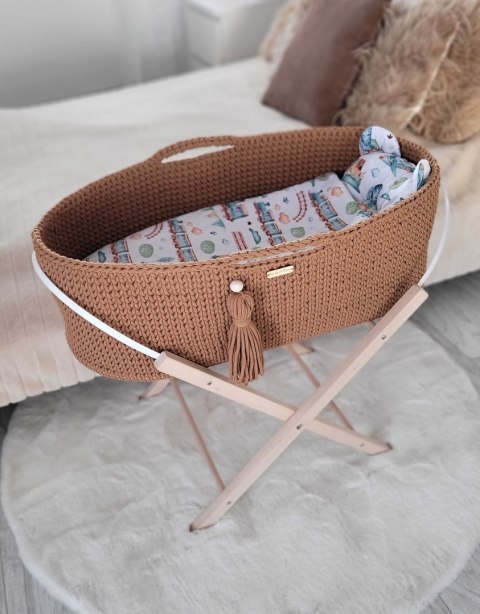 My Sweet Baby Kosz Mojżesza BOHO Handmade ze stojakiem - caramel