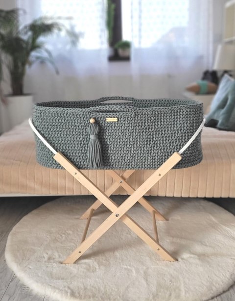 My Sweet Baby Kosz Mojżesza BOHO Handmade ze stojakiem - laurel