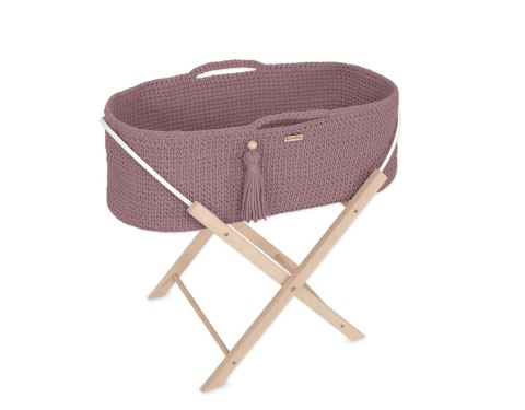 My Sweet Baby Kosz Mojżesza BOHO Handmade ze stojakiem - mauve