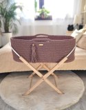 My Sweet Baby Kosz Mojżesza BOHO Handmade ze stojakiem - mauve