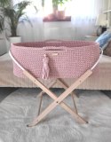 My Sweet Baby Kosz Mojżesza BOHO Handmade ze stojakiem - pastel pink