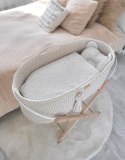 My Sweet Baby Kosz Mojżesza BOHO Handmade ze stojakiem - śmietanka