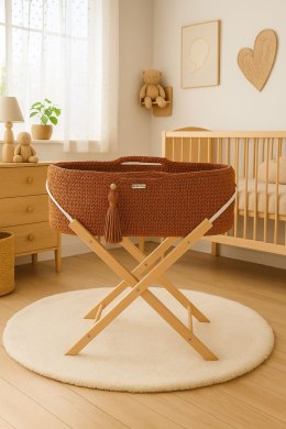 My Sweet Baby Kosz Mojżesza BOHO Handmade ze stojakiem - terracotta