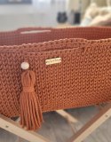 My Sweet Baby Kosz Mojżesza BOHO Handmade ze stojakiem - terracotta