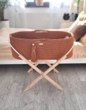 My Sweet Baby Kosz Mojżesza BOHO Handmade ze stojakiem - terracotta