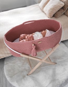 My Sweet Baby Kosz Mojżesza BOHO bawełniany Handmade z materacykiem - blush